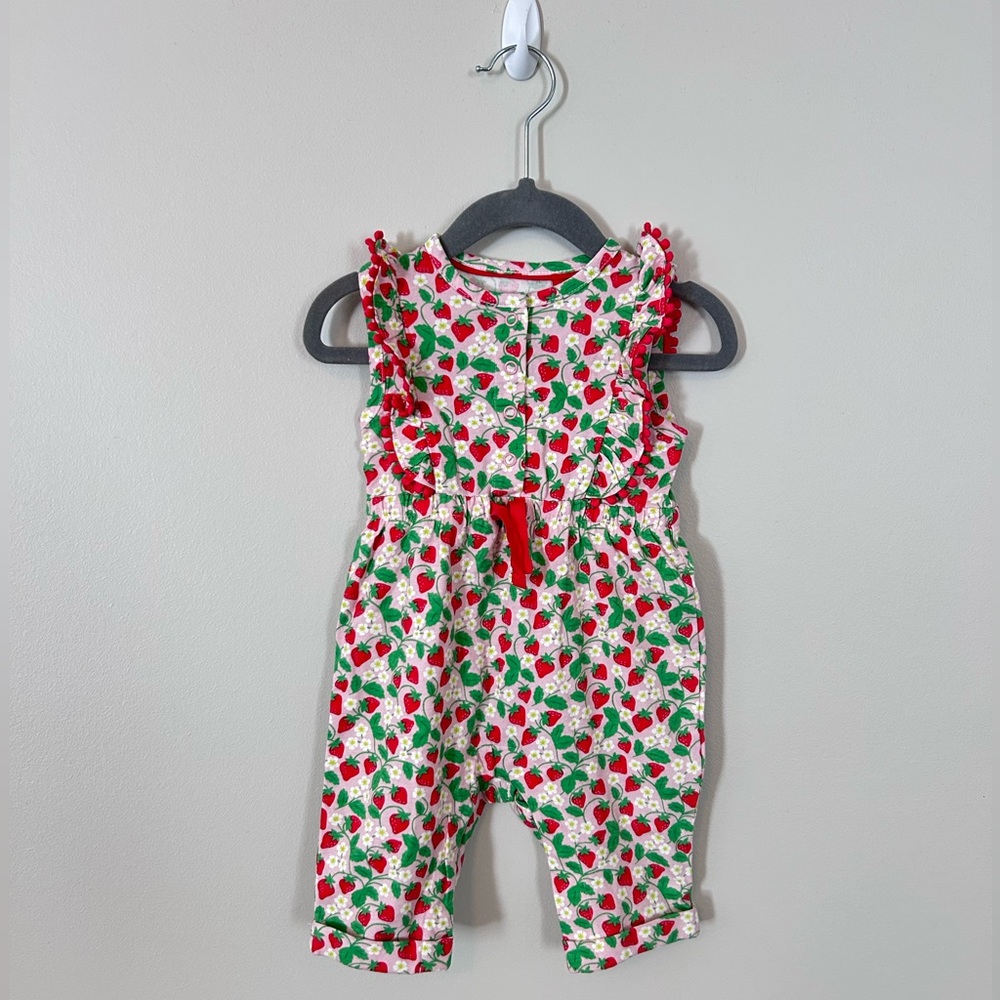 Baby Boden 3-6m Strawberry Romper